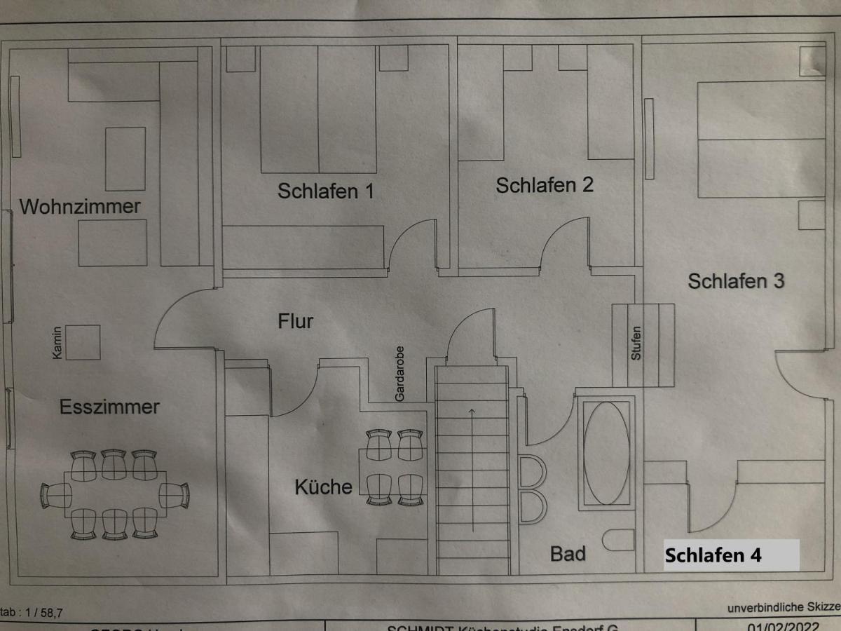 Ironico Homestay 4 Schlafzimmer Ferienwohnung 100 M2 Nahe Bostalsee Eisen  Exteriör bild